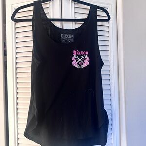 Dixxon Black Tank Top with Pink Accents